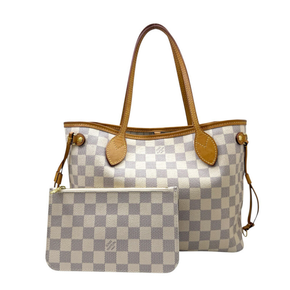 LOUIS VUITTON Damier Azur Neverfull PM N51110 Tote Bag White (Women's/Men's)